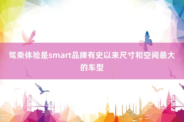 驾乘体验是smart品牌有史以来尺寸和空间最大的车型