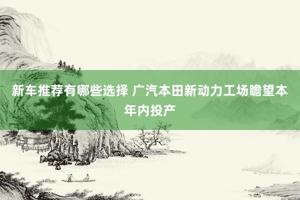 新车推荐有哪些选择 广汽本田新动力工场瞻望本年内投产