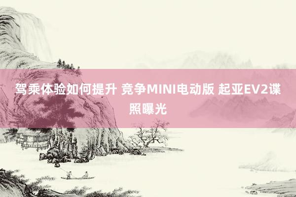 驾乘体验如何提升 竞争MINI电动版 起亚EV2谍照曝光