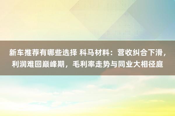 新车推荐有哪些选择 科马材料：营收纠合下滑，利润难回巅峰期，毛利率走势与同业大相径庭