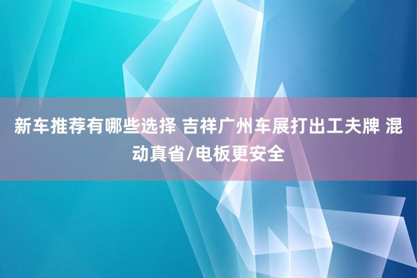 新车推荐有哪些选择 吉祥广州车展打出工夫牌 混动真省/电板更安全