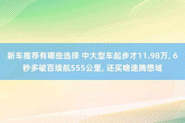 新车推荐有哪些选择 中大型车起步才11.98万, 6秒多破百续航555公里, 还买啥速腾想域