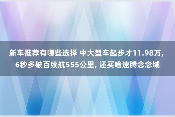 新车推荐有哪些选择 中大型车起步才11.98万, 6秒多破百续航555公里, 还买啥速腾念念域