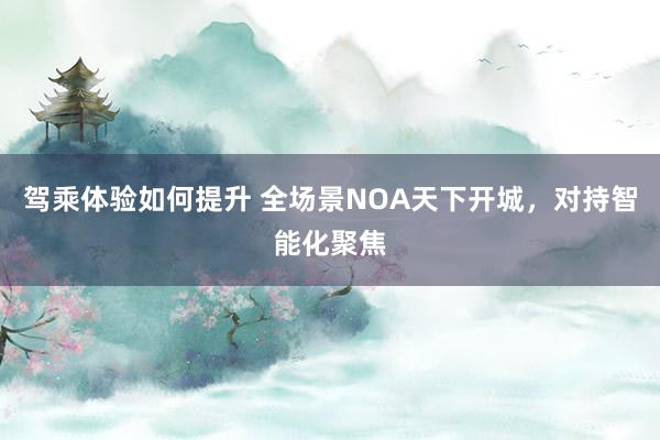 驾乘体验如何提升 全场景NOA天下开城，对持智能化聚焦