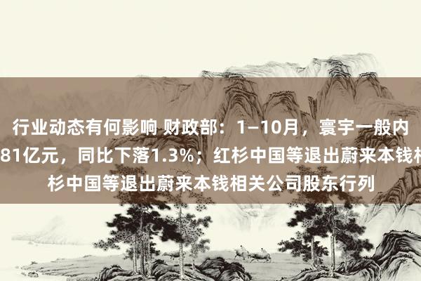 行业动态有何影响 财政部：1—10月，寰宇一般内行预算收入184981亿元，同比下落1.3%；红杉中国等退出蔚来本钱相关公司股东行列