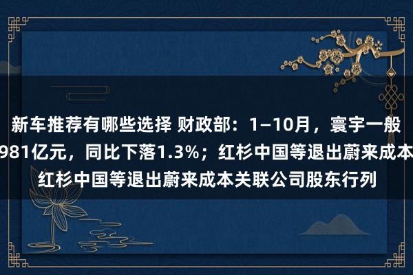 新车推荐有哪些选择 财政部：1—10月，寰宇一般环球预算收入184981亿元，同比下落1.3%；红杉中国等退出蔚来成本关联公司股东行列