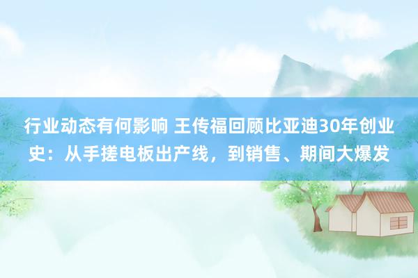 行业动态有何影响 王传福回顾比亚迪30年创业史：从手搓电板出产线，到销售、期间大爆发