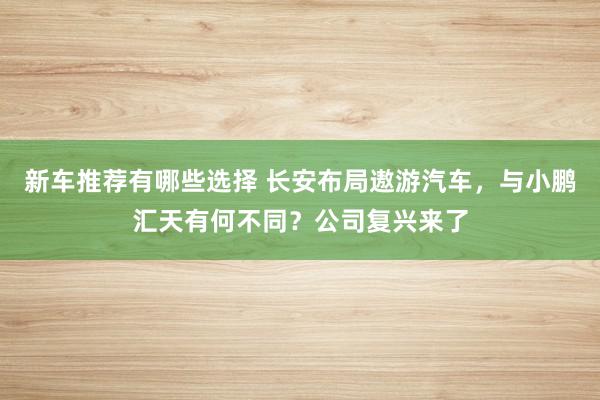 新车推荐有哪些选择 长安布局遨游汽车，与小鹏汇天有何不同？公司复兴来了