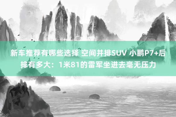 新车推荐有哪些选择 空间并排SUV 小鹏P7+后排有多大：1米81的雷军坐进去毫无压力