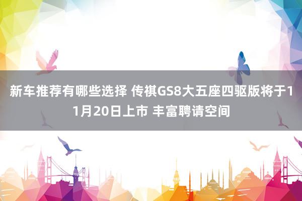 新车推荐有哪些选择 传祺GS8大五座四驱版将于11月20日上市 丰富聘请空间