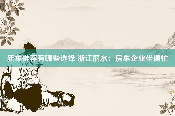 新车推荐有哪些选择 浙江丽水：房车企业坐褥忙